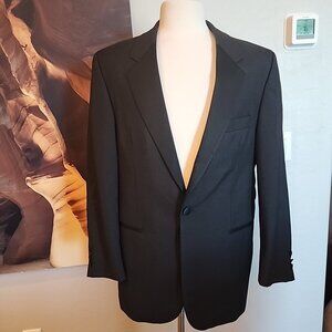 Dyfed Mens Wear Tuxedo Blazer Jacket 40R Black 1 Button Formal